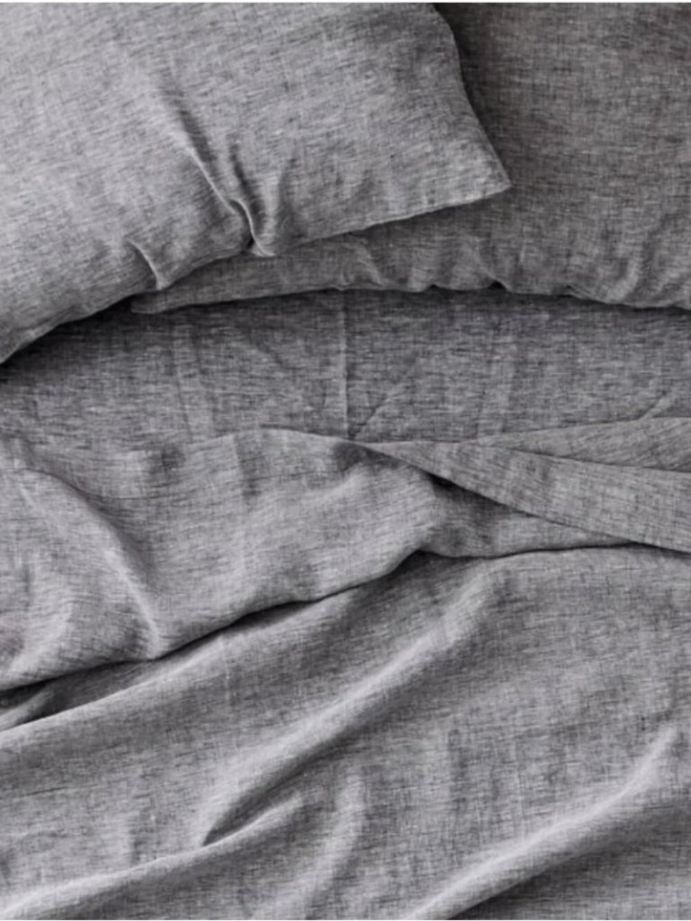 West Elm EUROPEAN FLAX LINEN Duvet  Queen / Full in Slate Melange
